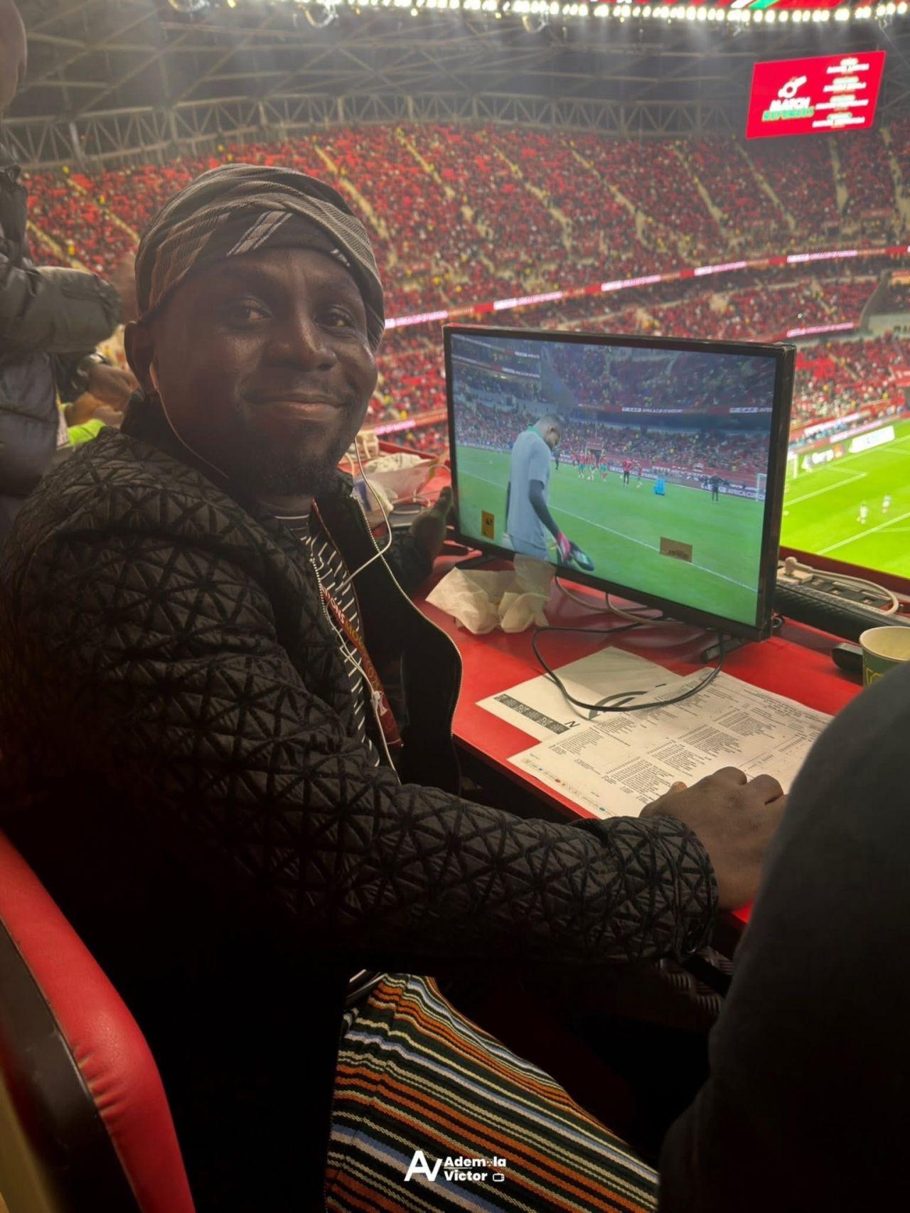 Covering an Africa Cup of Nations match from the press box