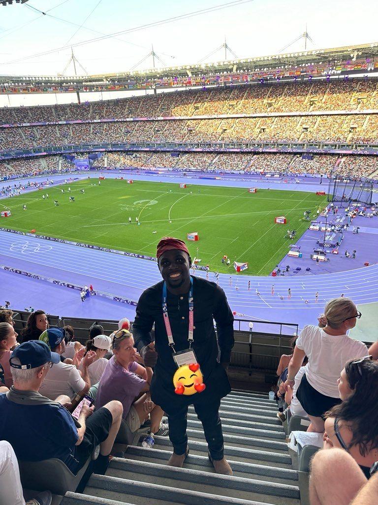 On assignment at the Stade de France during Paris 2024